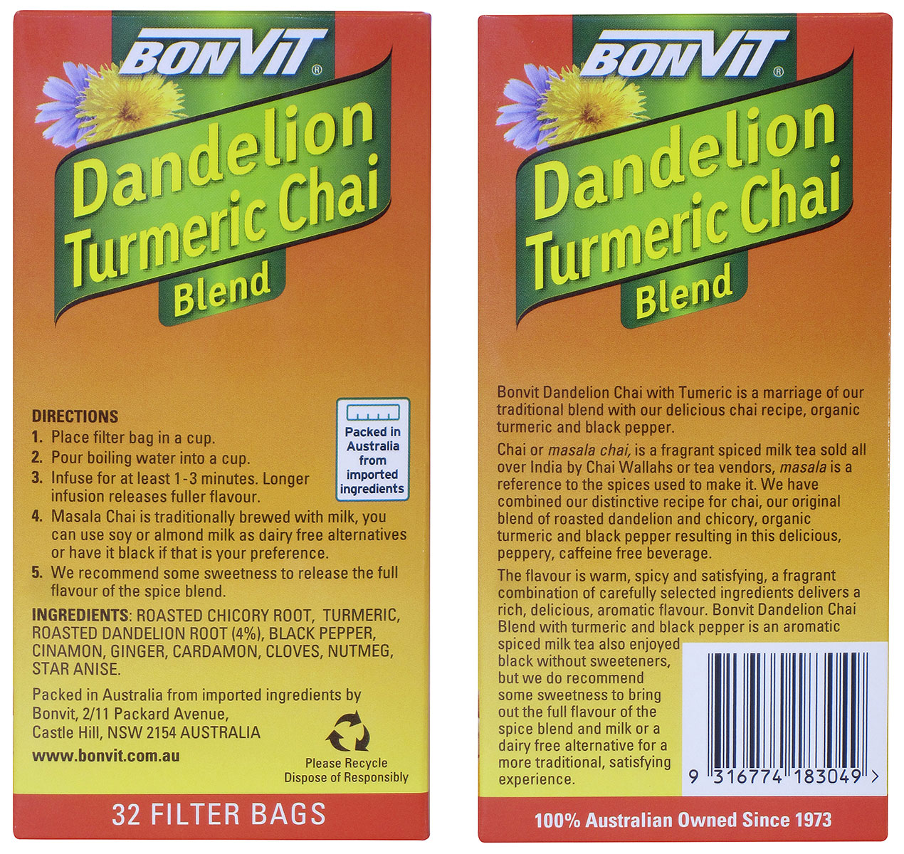 Bonvit Bonvit 100% Australian Owned Australian Health Food Company Dandelion ...